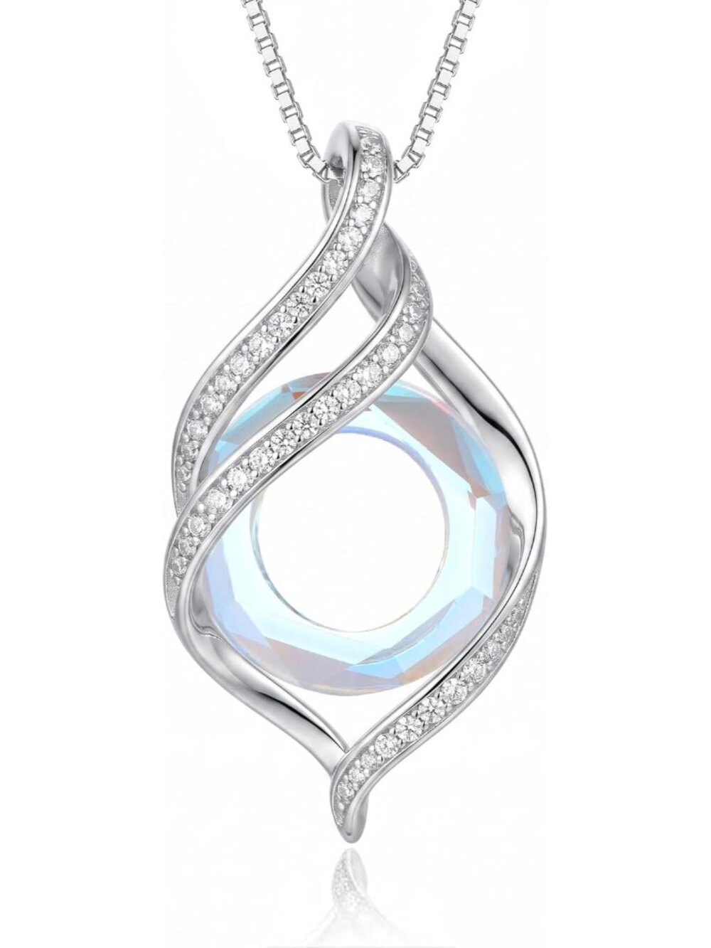 Elegant Moonstone Infinity Necklace for Women